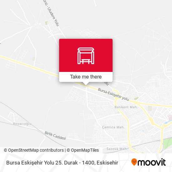 Bursa Eskişehir Yolu 25. Durak - 1400 map