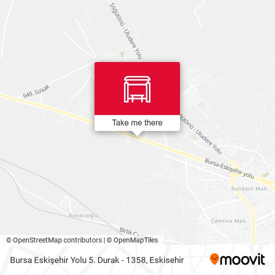 Bursa Eskişehir Yolu 5. Durak - 1358 map