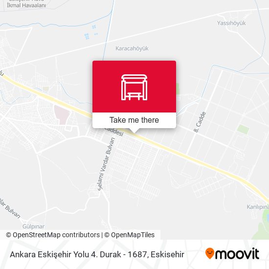 Ankara Eskişehir Yolu 4. Durak - 1687 map