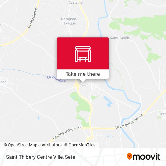 Saint Thibery Centre Ville map