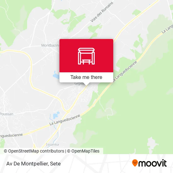 Av De Montpellier map