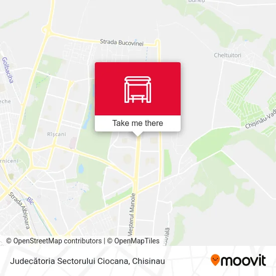 Карта Judecătoria Sectorului Ciocana