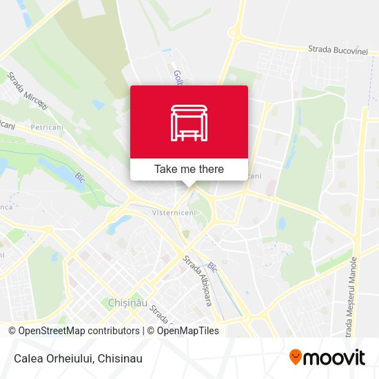 Карта Calea Orheiului