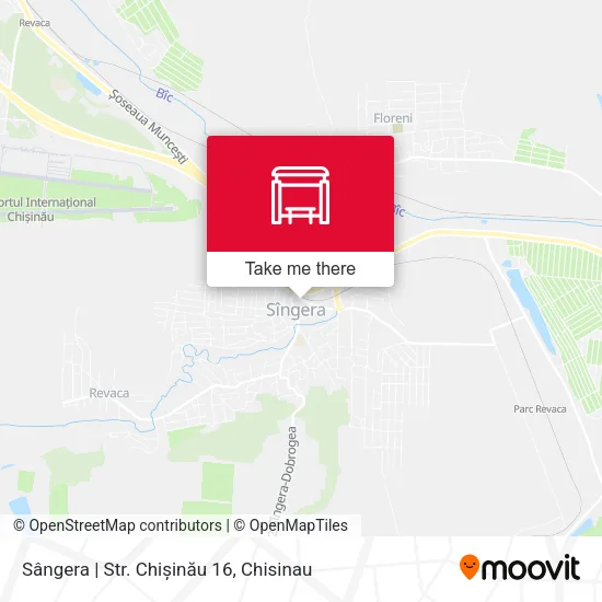Карта Sângera | Str. Chișinău 16