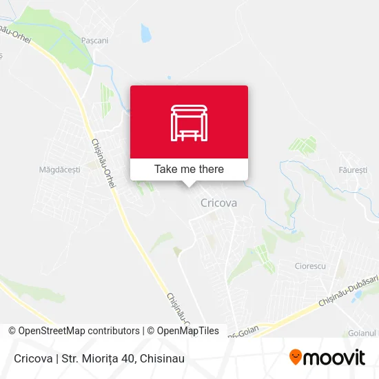 Карта Cricova | Str. Miorița 40