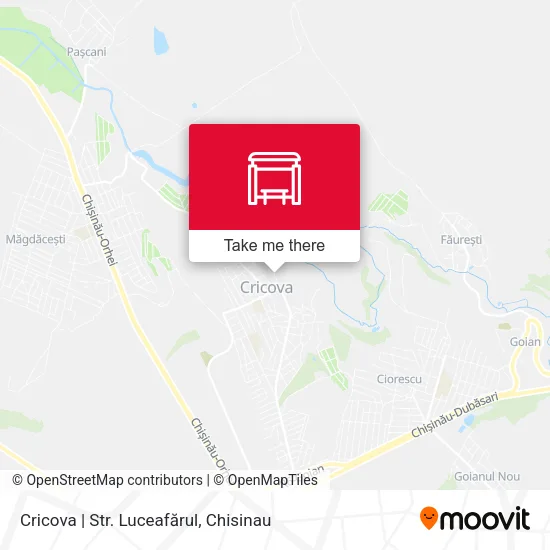 Карта Cricova | Str. Luceafărul