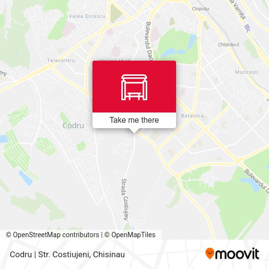 Карта Codru | Str. Costiujeni