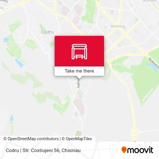 Карта Codru | Str. Costiujeni 56