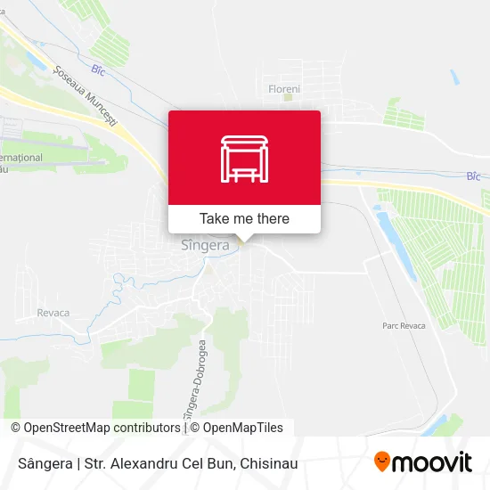 Карта Sângera | Str. Alexandru Cel Bun