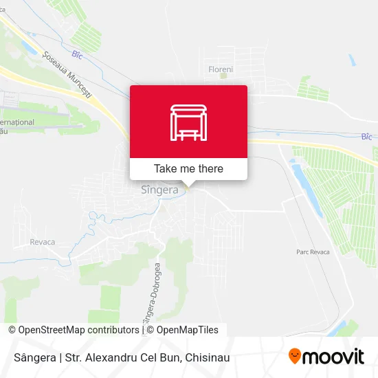 Карта Sângera | Str. Alexandru Cel Bun