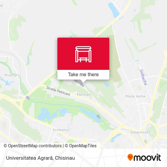 Карта Universitatea Agrară