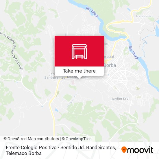 Frente Colégio Positivo - Sentido Jd. Bandeirantes map