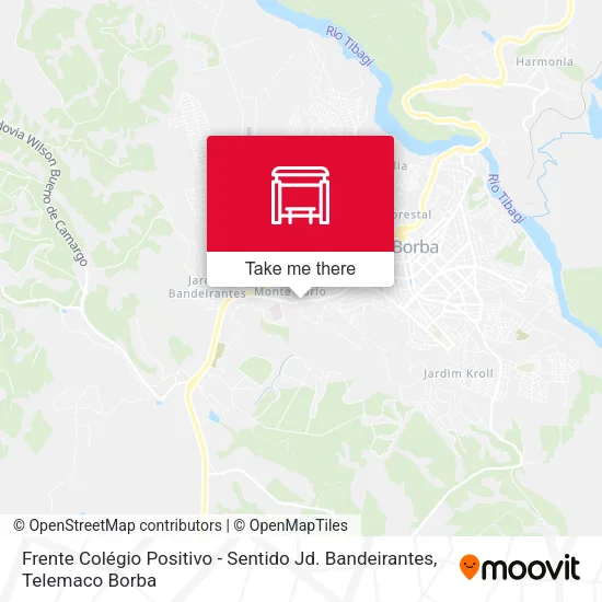 Frente Colégio Positivo - Sentido Jd. Bandeirantes map