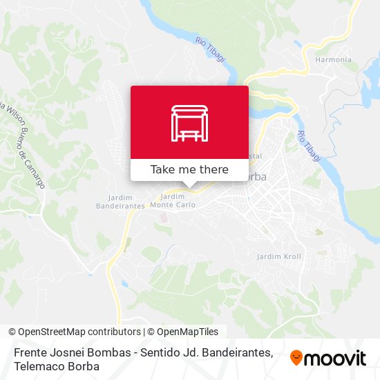 Frente Josnei Bombas - Sentido Jd. Bandeirantes map