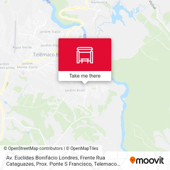 Av. Euclídes Bonifácio Londres, Frente Rua Cataguazes, Prox. Ponte S Francisco map