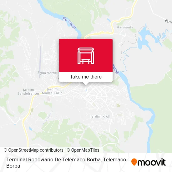 Terminal Rodoviário De Telêmaco Borba map
