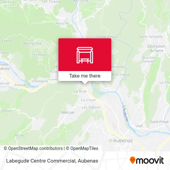 Labegude Centre Commercial map