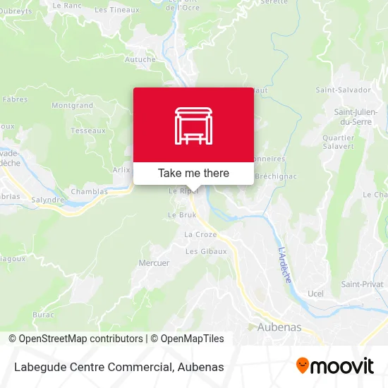 Labegude Centre Commercial map