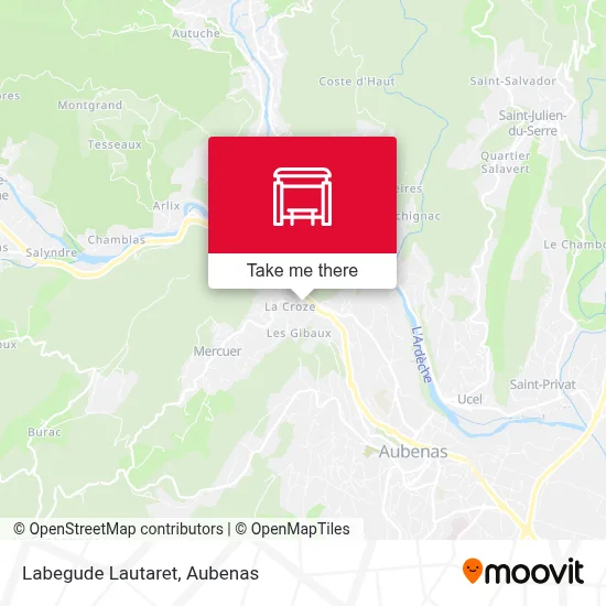 Labegude Lautaret map