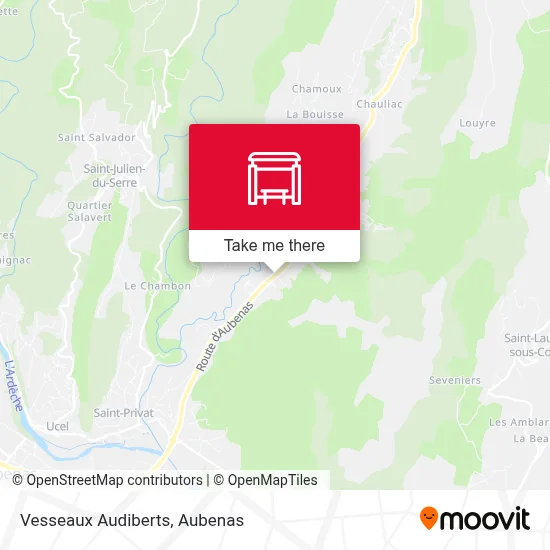 Vesseaux Audiberts map