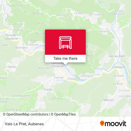 Vals Le Prat map