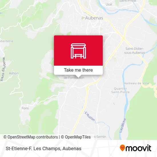 St-Etienne-F. Les Champs map