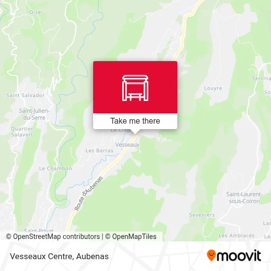 Vesseaux Centre map