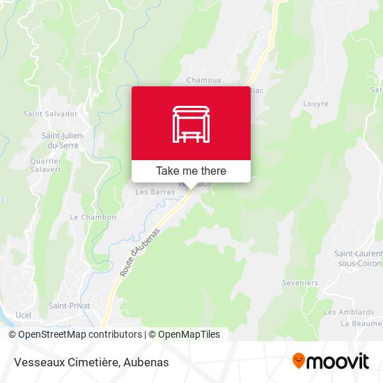 Vesseaux Cimetière map