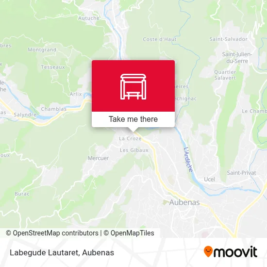 Labegude Lautaret map