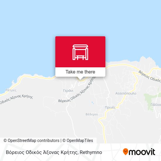 Βόρειος Οδικός Άξονας Κρήτης map