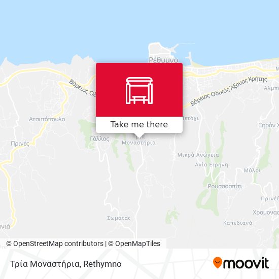 Τρία Μοναστήρια map