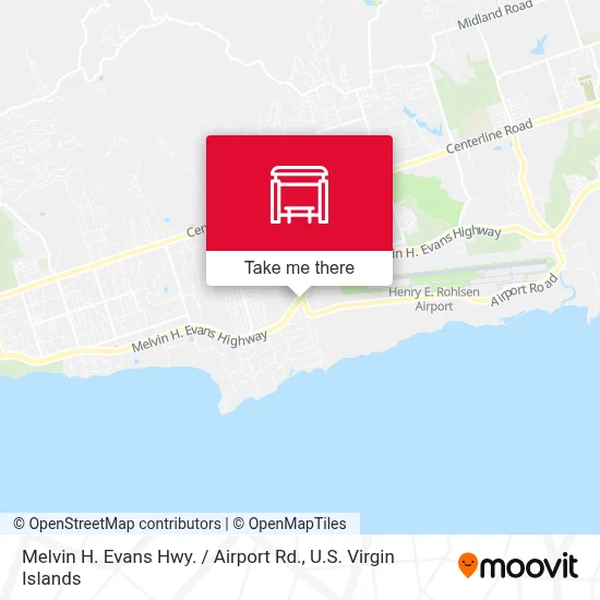 Melvin H. Evans Hwy. / Airport Rd. map