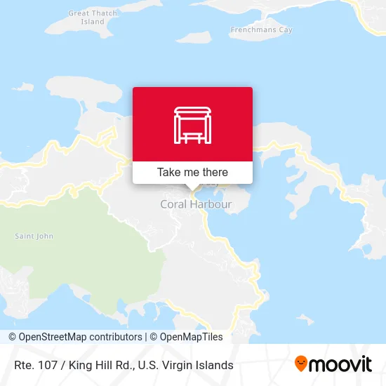 Rte. 107 / King Hill Rd. map