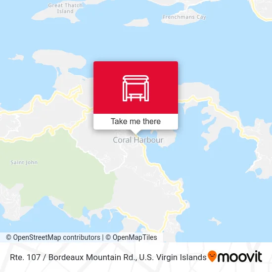 Rte. 107 / Bordeaux Mountain Rd. map