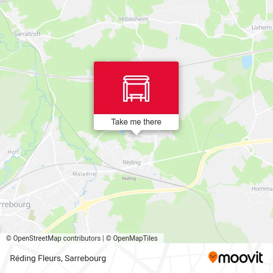 Réding Fleurs map