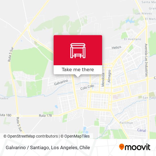 Galvarino /  Santiago map