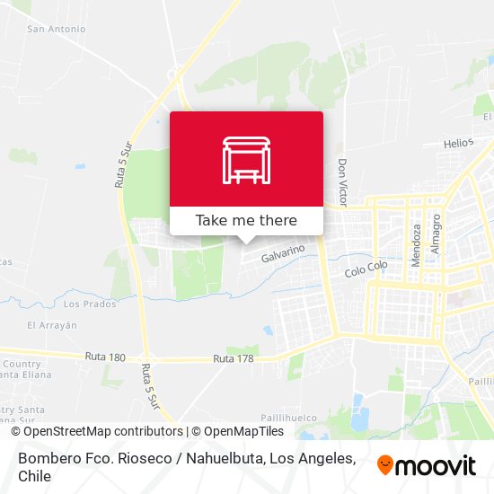 Bombero Fco. Rioseco /  Nahuelbuta map
