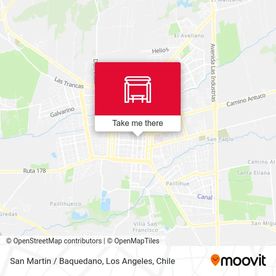 San Martin /  Baquedano map