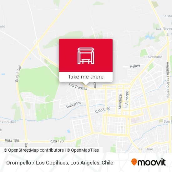Orompello /  Los Copihues map