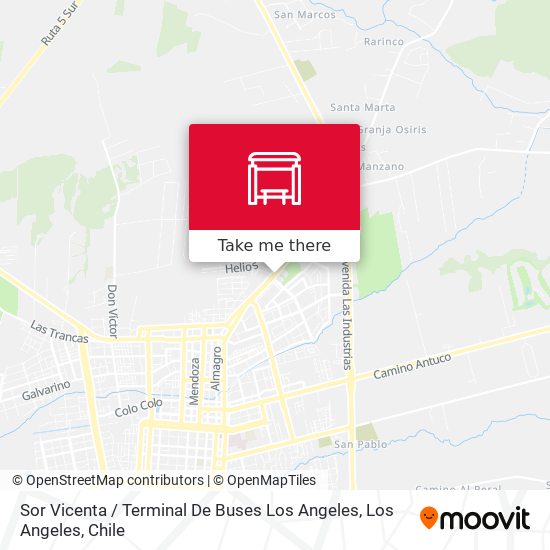Sor Vicenta / Terminal De Buses Los Angeles map