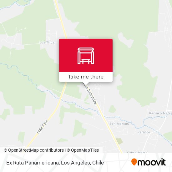 Mapa de Ex Ruta Panamericana