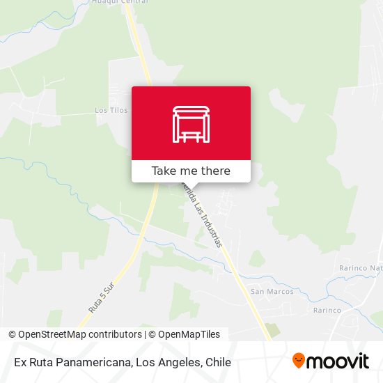 Mapa de Ex Ruta Panamericana