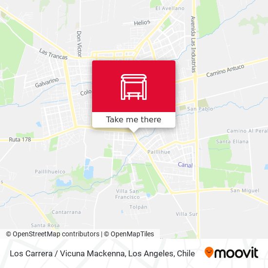 Los Carrera /  Vicuna Mackenna map