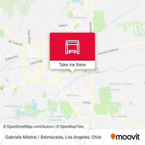 Gabriela Mistral /  Balmaceda map