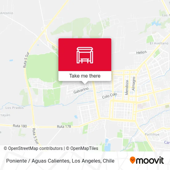 Poniente /  Aguas Calientes map