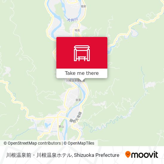 川根温泉前・川根温泉ホテル map