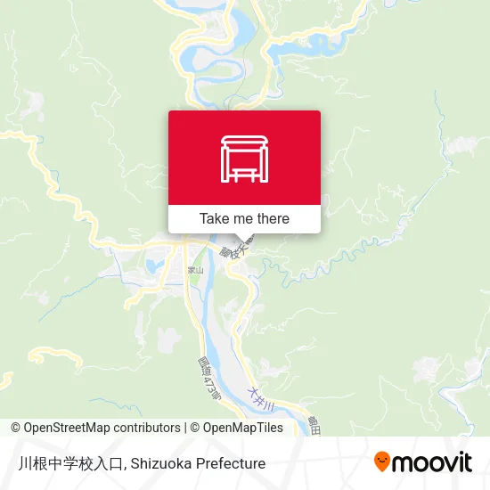 川根中学校入口 map