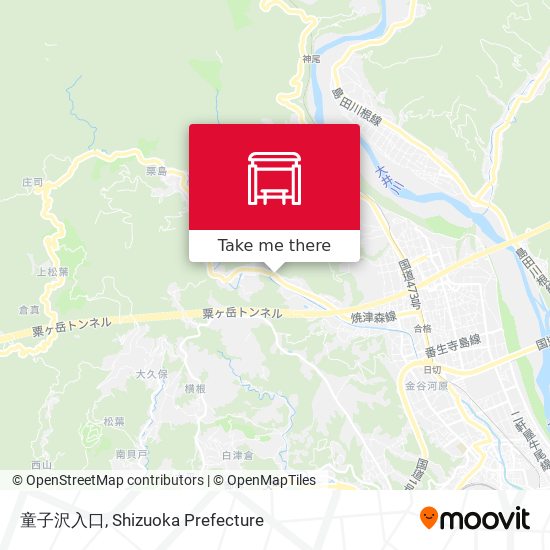 童子沢入口 map