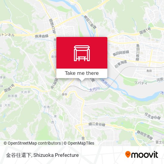 金谷往還下 map