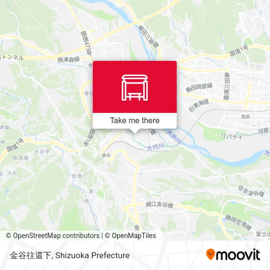 金谷往還下 map